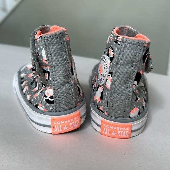 Converse CTAS 1V Penguin Tundra Print High Top Shoe infant size 3 - Picture 5 of 10